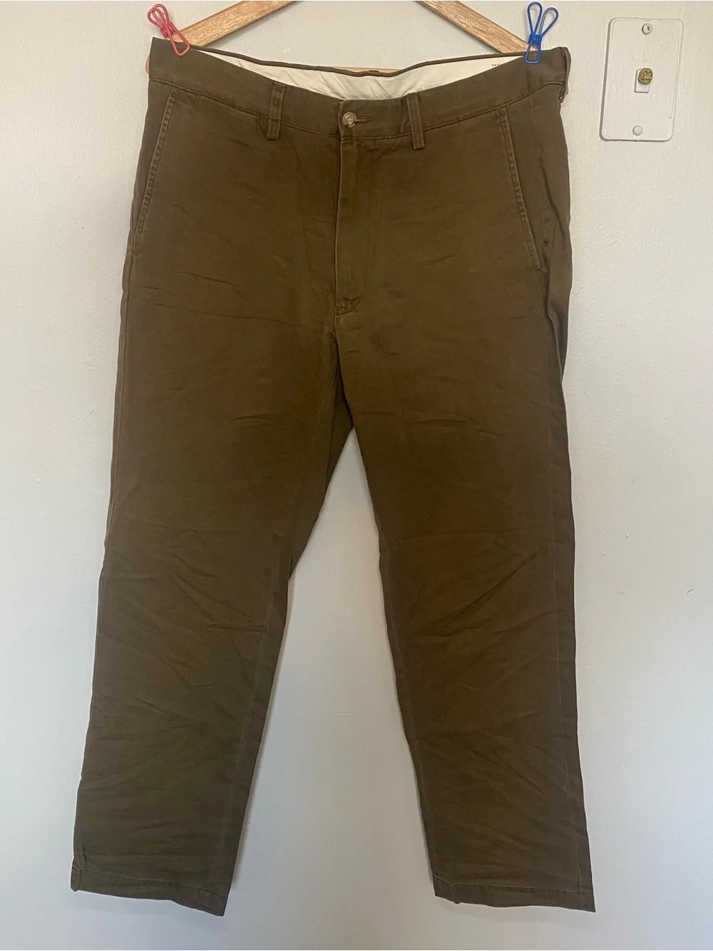Polo Ralph Lauren Men’s Classic Fit Chino Pants Brown 35x30 Cotton